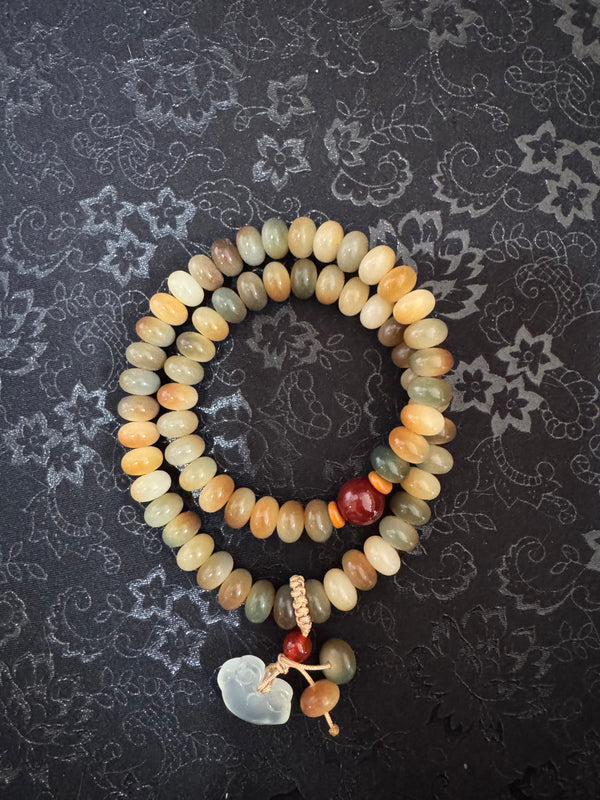 Bodhi Earthy Cobble Stone Double String Bracelet