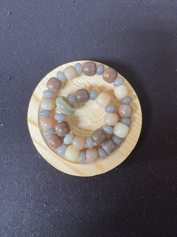 Bodhi Ash with Cobble Stone 2 Fidget and Bracelet Bundle