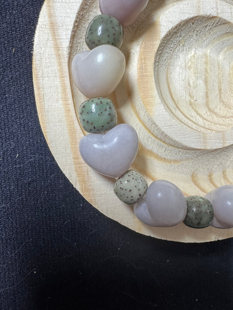 Bodhi Ash Heart and Green Starlight Bracelet