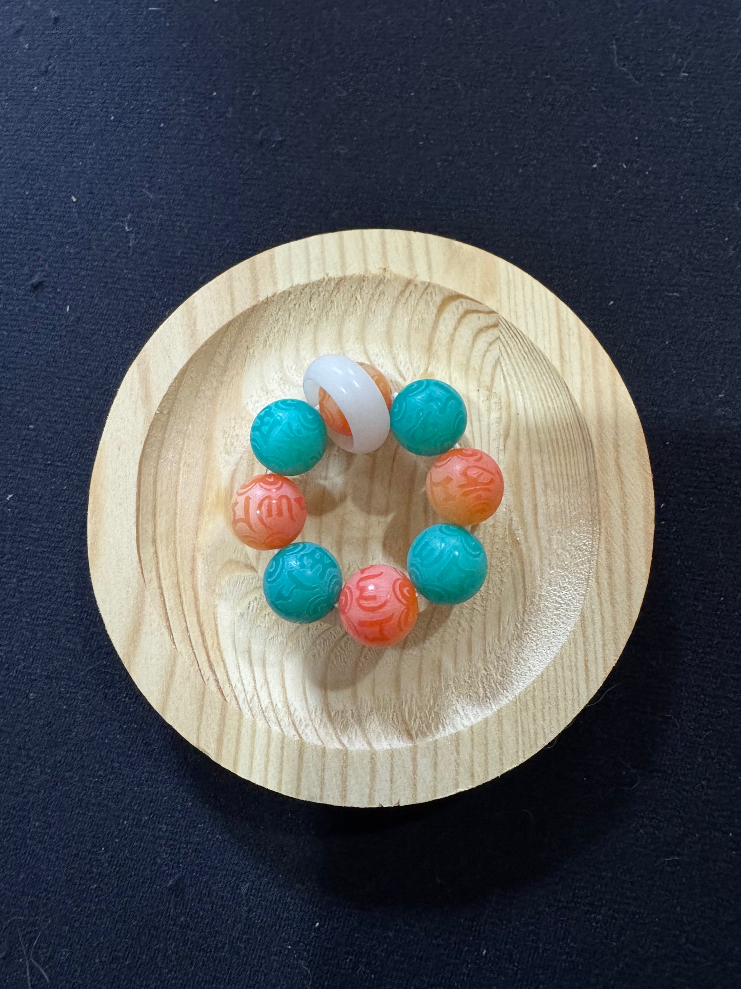 Bodhi Engraved Teal and Orange Fidget and Bracelet Bundle