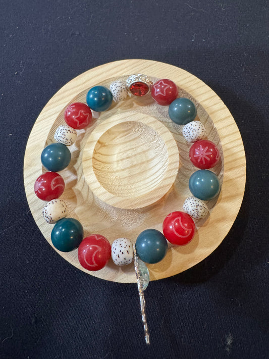 Bodhi Starlight Red Star Engraved Aurora with Charms